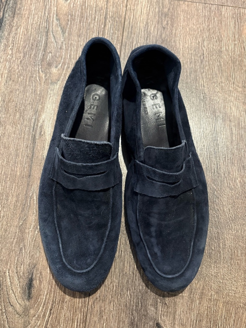 3643 M. Gemi Sacca Oumo Suede Leather Penny Loafers Blue - 40 1/2 US 9.5